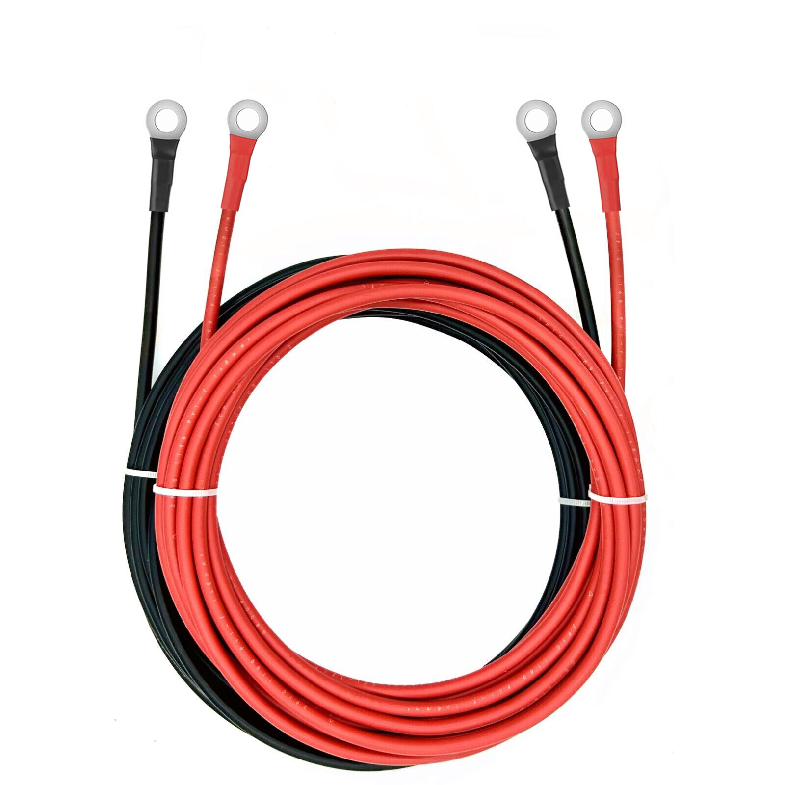 10 AWG Battery Cable 3/8" O Ring Terminal PV Wire Inverter Solar Car Marine RV gallery