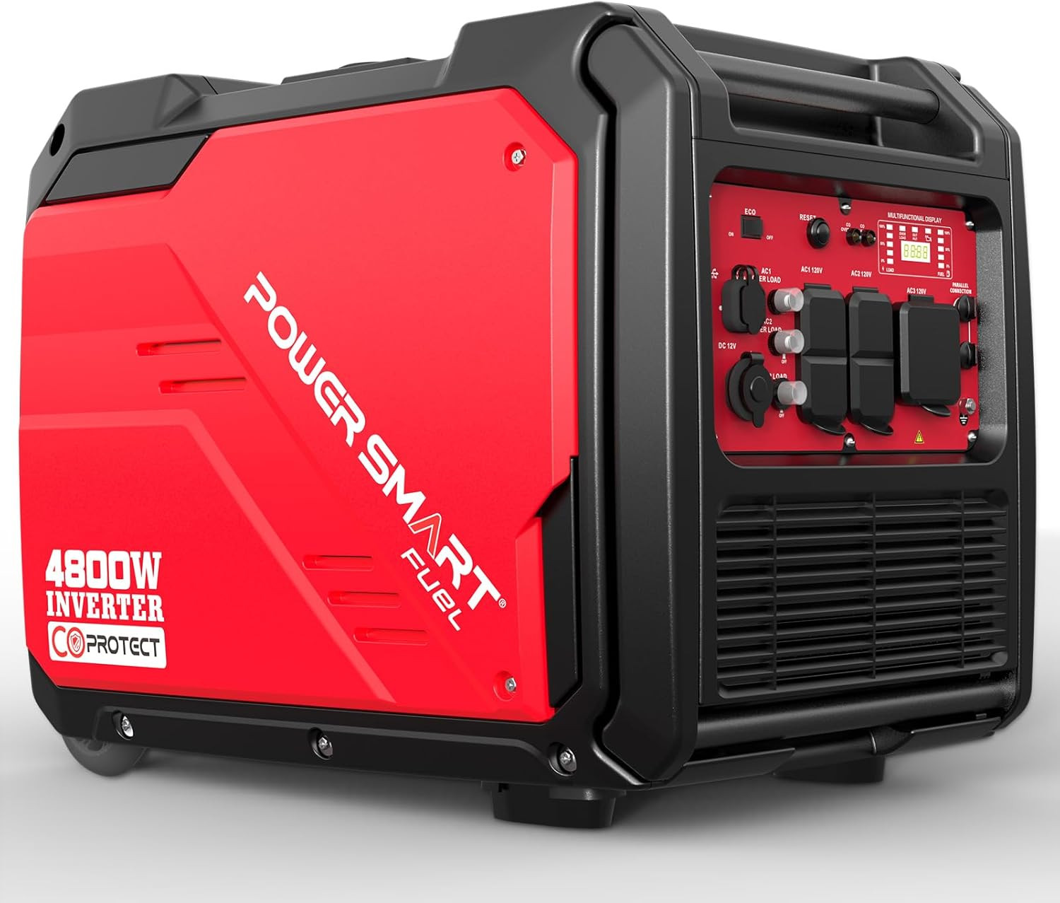4800-Watt Portable Inverter Generator with Wheels Handle Kit, CO Protect, Quiet, gallery