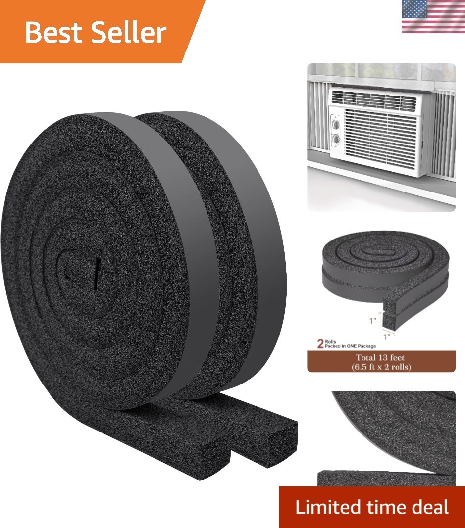 High Resilience Foam Insulation Strip - 1x1x13ft AC Seal for Draft Protection gallery