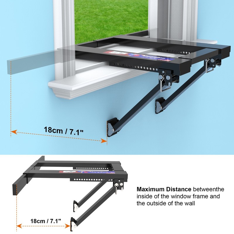Adjustable Window AC Bracket, Quick Installation in 3minutes Without Drilling gallery