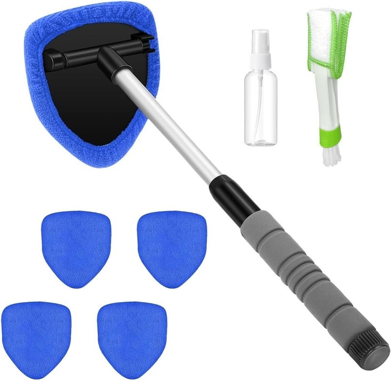 Windshield Cleaning Tool Car Window Glass Wiper Cleaner Brush Pad Extendable gallery