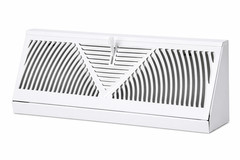 18″ Baseboard Register Vent Cover White Adjustable Airflow 18×4.5