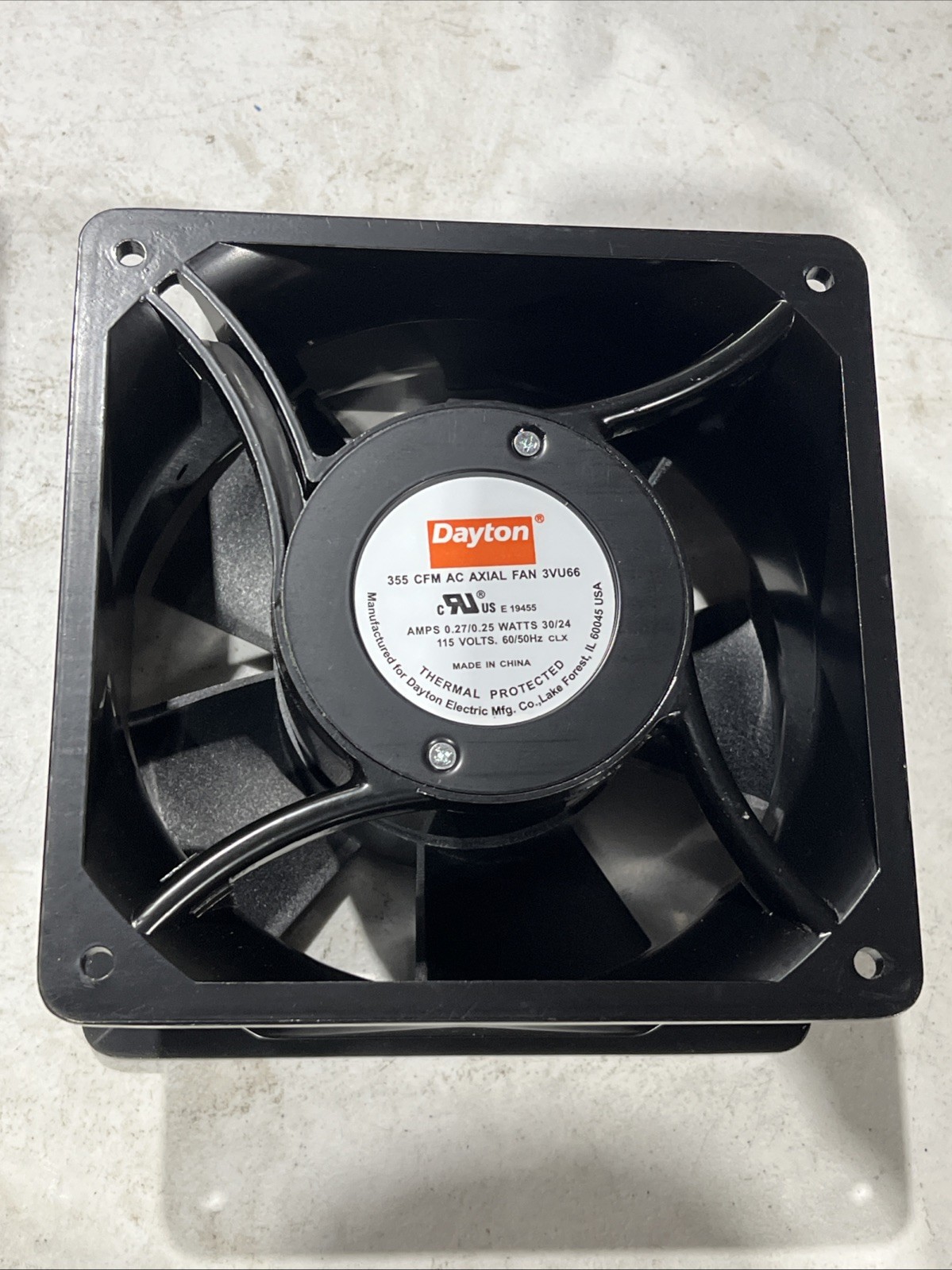 🔥Dayton 3VU66 Standard Square Axial Fan, 115VAC 355CFM, New, Free Ship🇺🇸 gallery