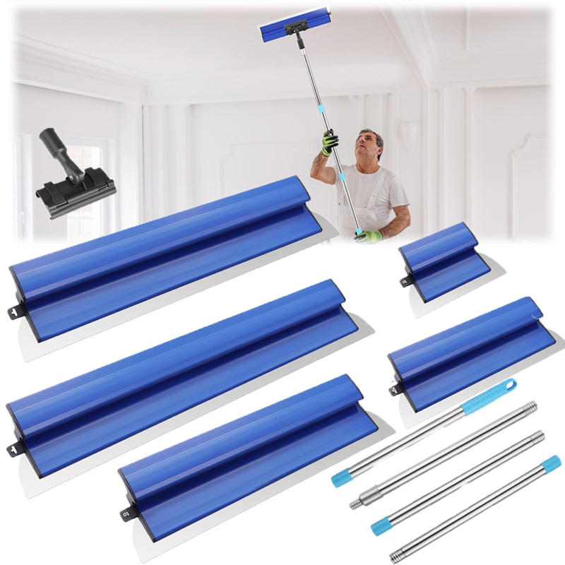 Drywall Composite Skimming Blade Set Knife Combo 10/16/24/31/39in 15-63" Handle gallery