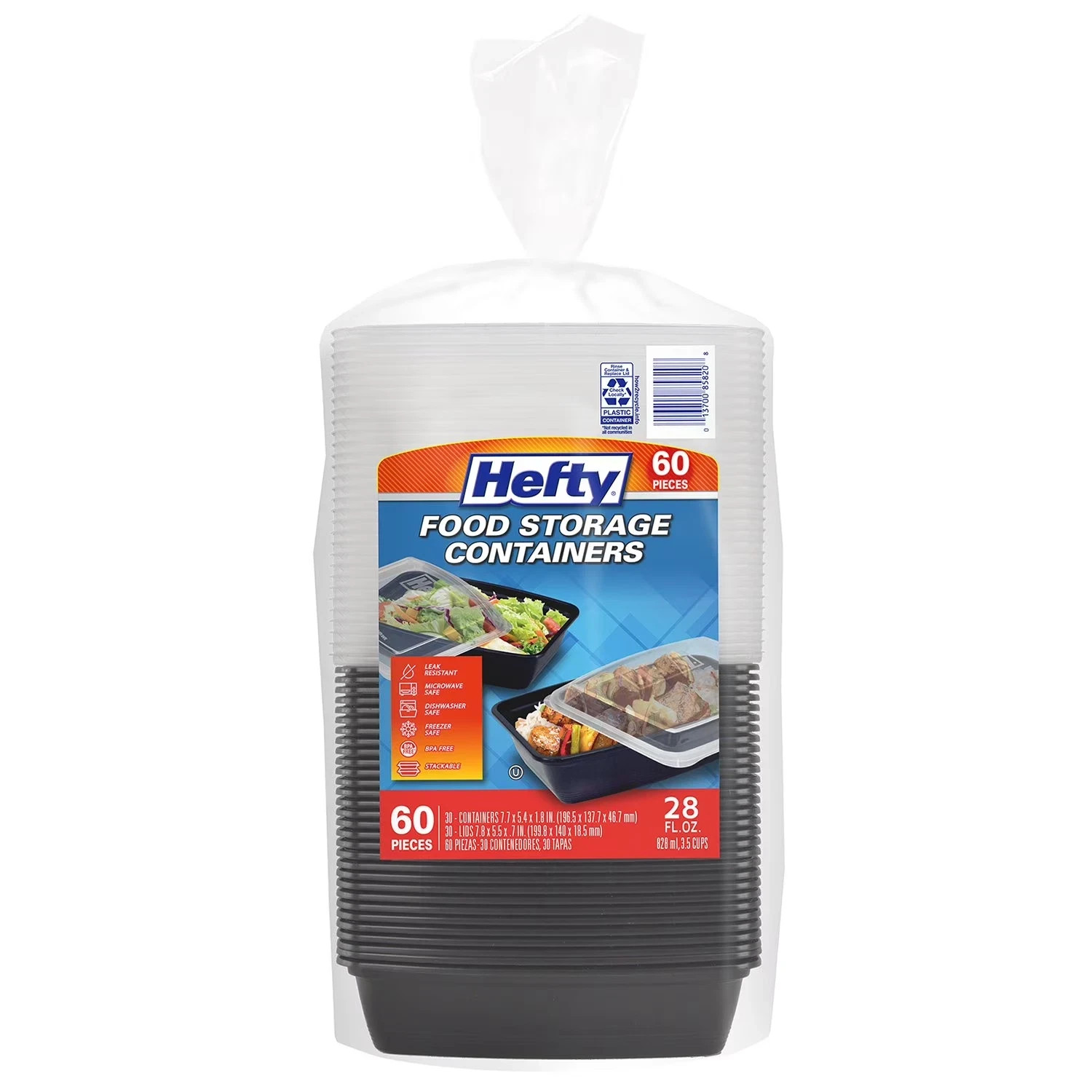 Hefty Food Storage Containers with Lids 28 oz., 60 pc. gallery