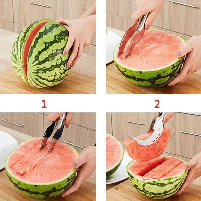 Watermelon Slicer Cutter Knife Server Corer Scoop Kitchen Knife Tools gallery
