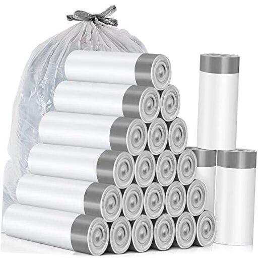 4 Gallon 480 Count Small Trash Bags Bulk Drawstring Plastic Small Garbage Bags gallery