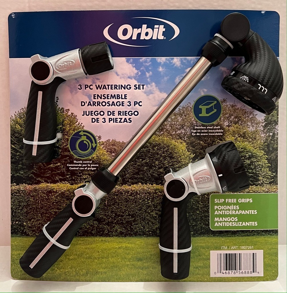 Orbit 3 PC Watering Set Nozzle Set - Thumb Control - Item# 1807261 - NEW gallery