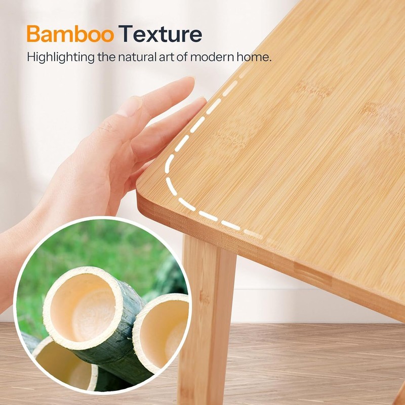 39.3'' Bamboo Dining Table and Chairs, Kitchen and Living Room Bench gallery