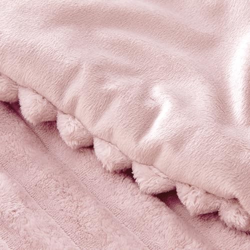 Fleece Comforter Set -Super Soft & Warm Fluffy Bedding, Luxury Queen Pink gallery