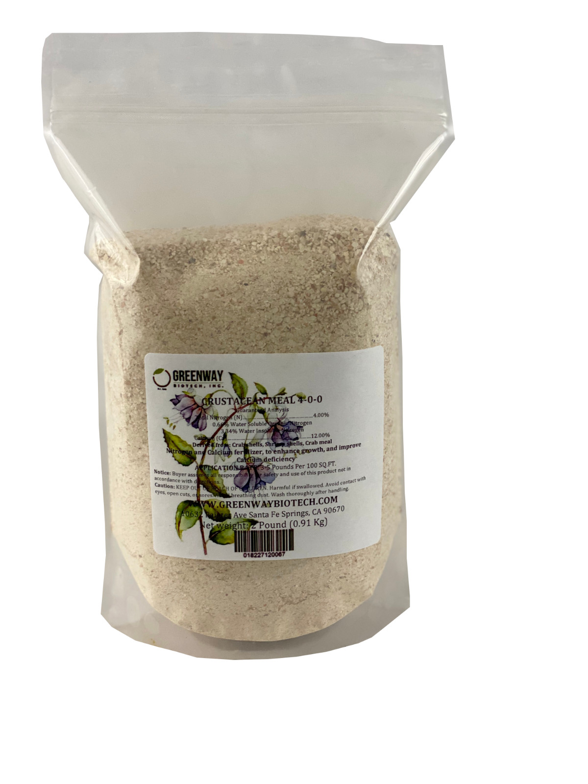 Crustacean Meal Fertilizer 4-0-0 Contains Nitrogen and Calcium - 2 Pounds gallery