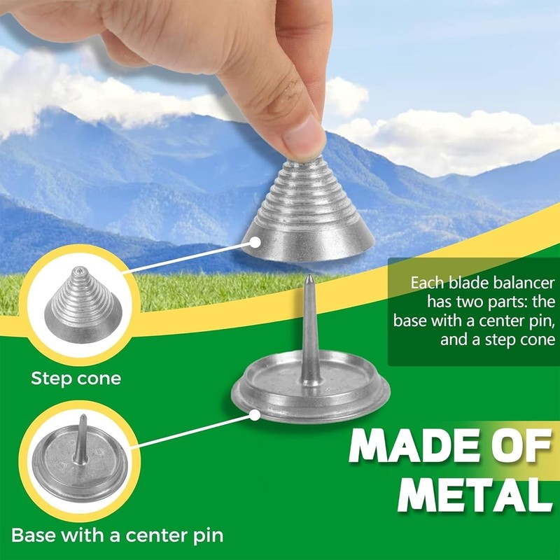Universal Metal Precision Blade Balancers for Lawn Mower Maintenance - 1-Pack gallery