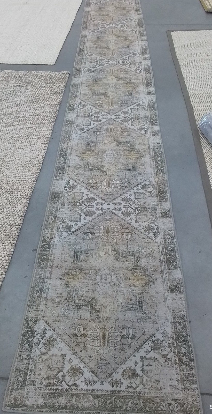 BEIGE / GREY 2'-6" x 16'-0" Back Stain Rug Reduced Price 1172777908 TSN102B-216 gallery