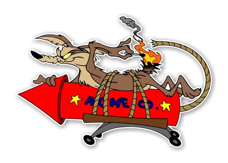 Wile E Coyote ACME Rocket Decal / Sticker Die cut gallery