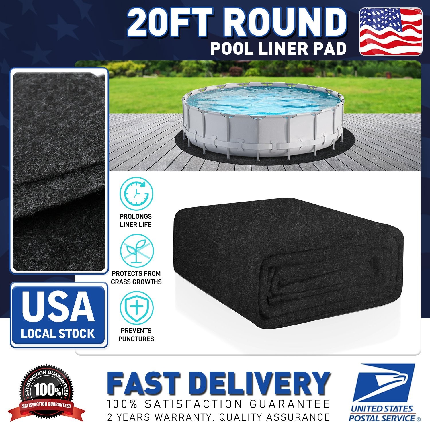 Easy to Install Swimming Pool Round Pool Liner Pool Pads for above Ground 20Ft gallery