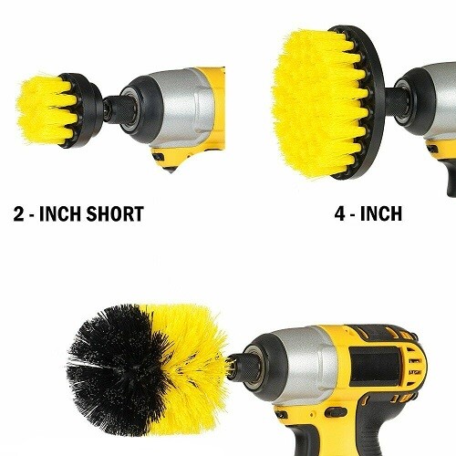Drill Brushes Set 3pcs Tile Grout Power Scrubber Cleaner Spin Tub Shower Wall gallery