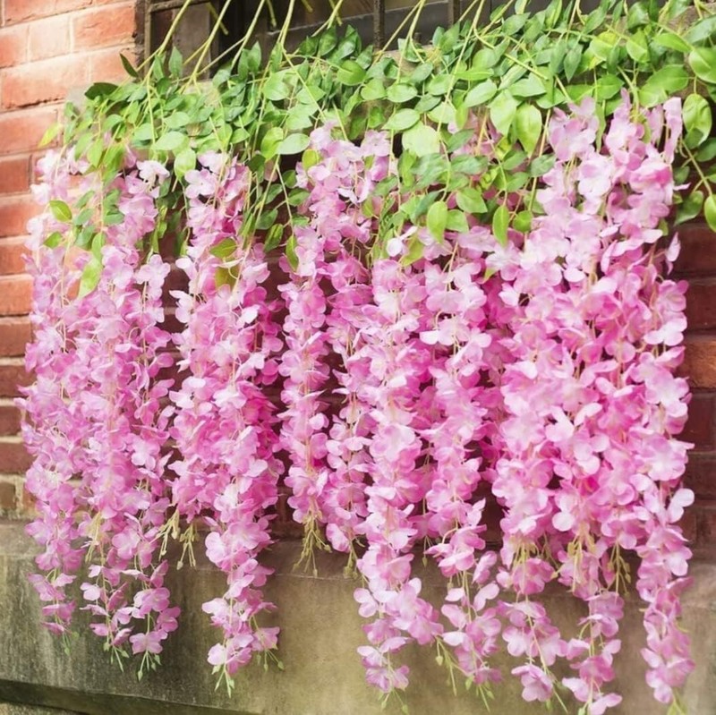 Artificial Hanging Flowers for Ceiling Balcony Home Party Decor Wall Decoration gallery