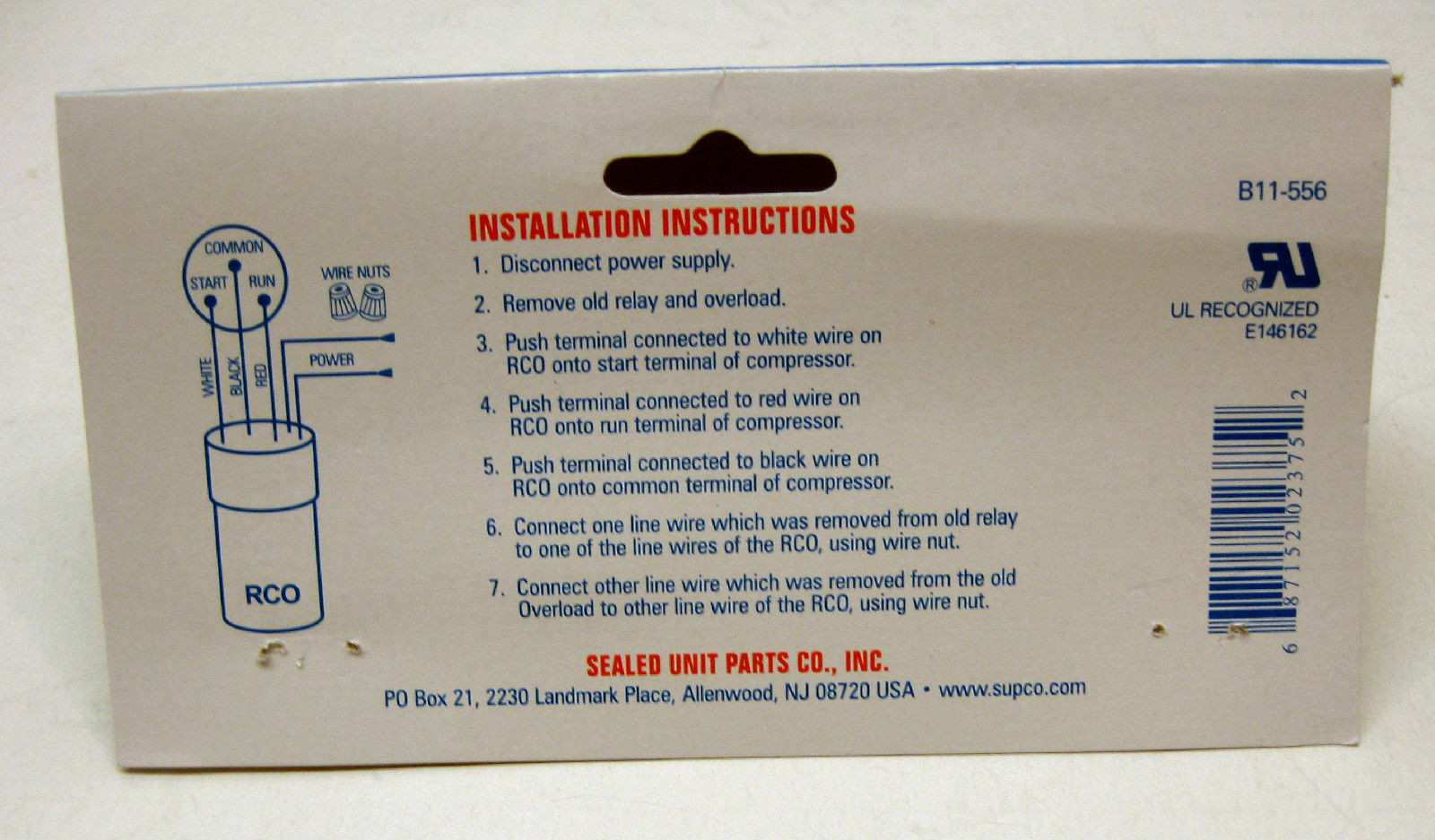 RC0410 SUPCO Refrigerator Relay Overload Start Run Capacitor 1/4 1/3 HP 3 n' 1 gallery