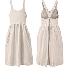 Luxurious Beige Cross Back Apron – Perfect for Cooking, Baking, and Crafting