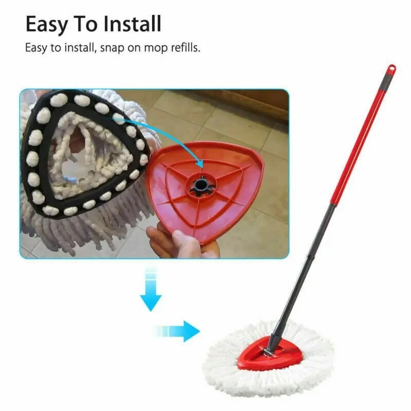 Microfibre Spin Mop Head Replacement Refill Easy Wring Floor Cleaning Pad gallery
