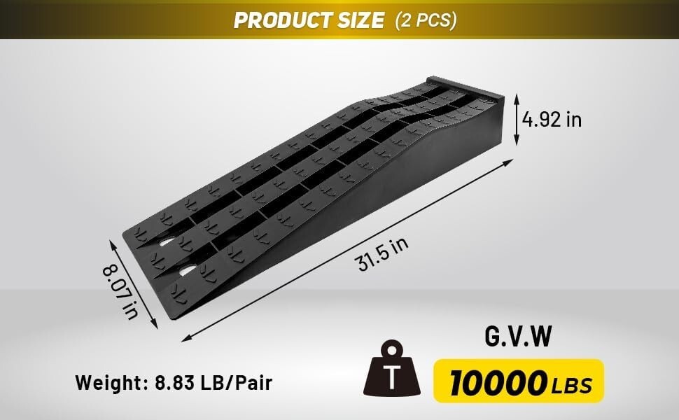 Oil Change Low-Bumper Vehicles Ramps for Low-Profile Car RV Corvette/ Challenger gallery