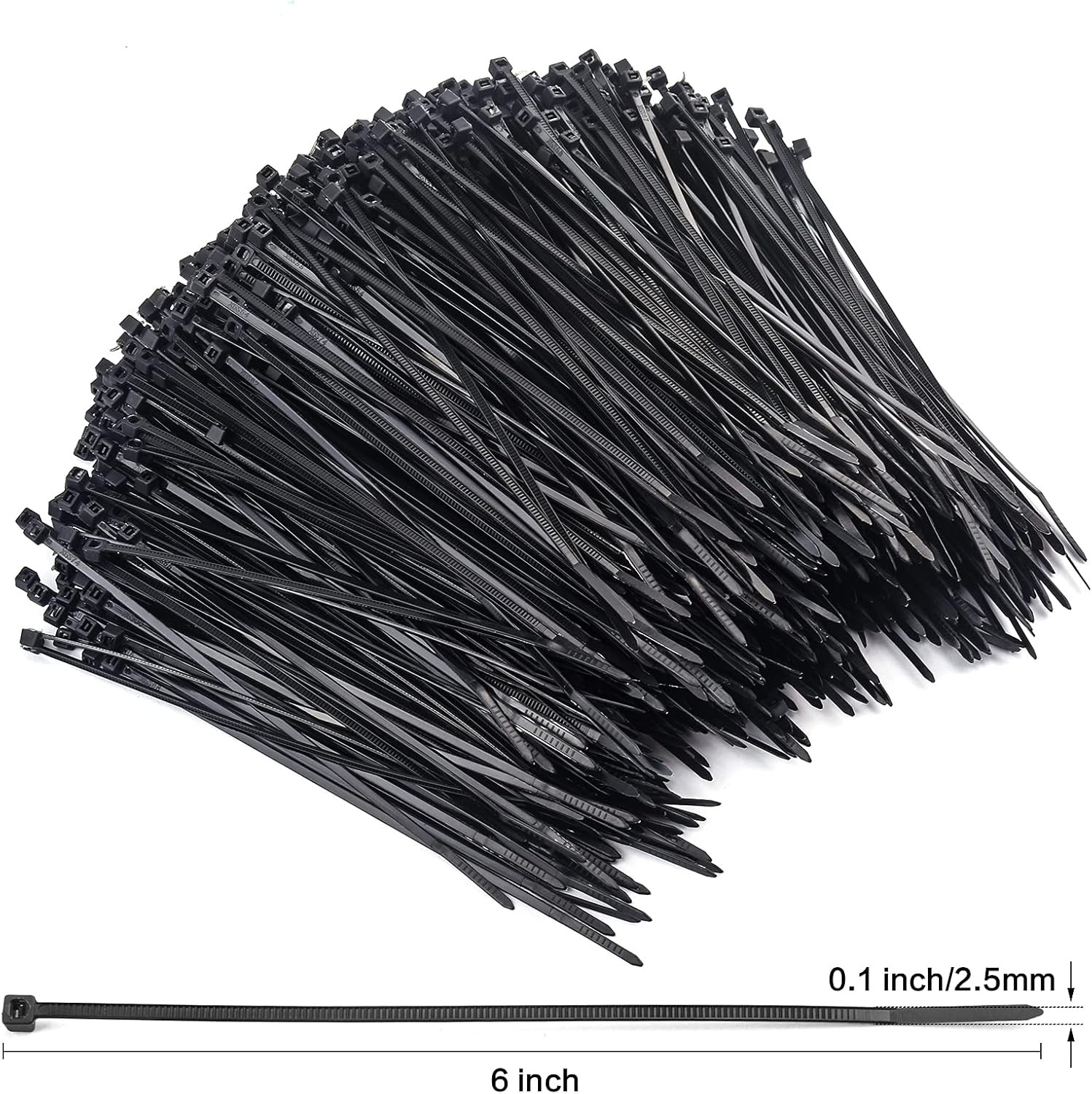 Zip Ties, 6 Inch Self-Locking Nylon Cable Ties, Premium Heavy Duty Plastic Wire gallery