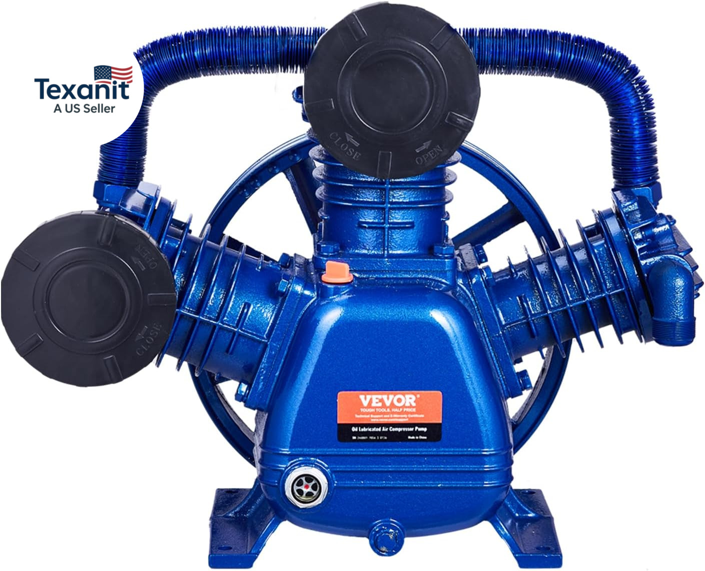 Air Compressor Pump Head, 10HP 17.5CFM @ 90PSI, 3-Cylinder Oil Lubricated Air Co gallery