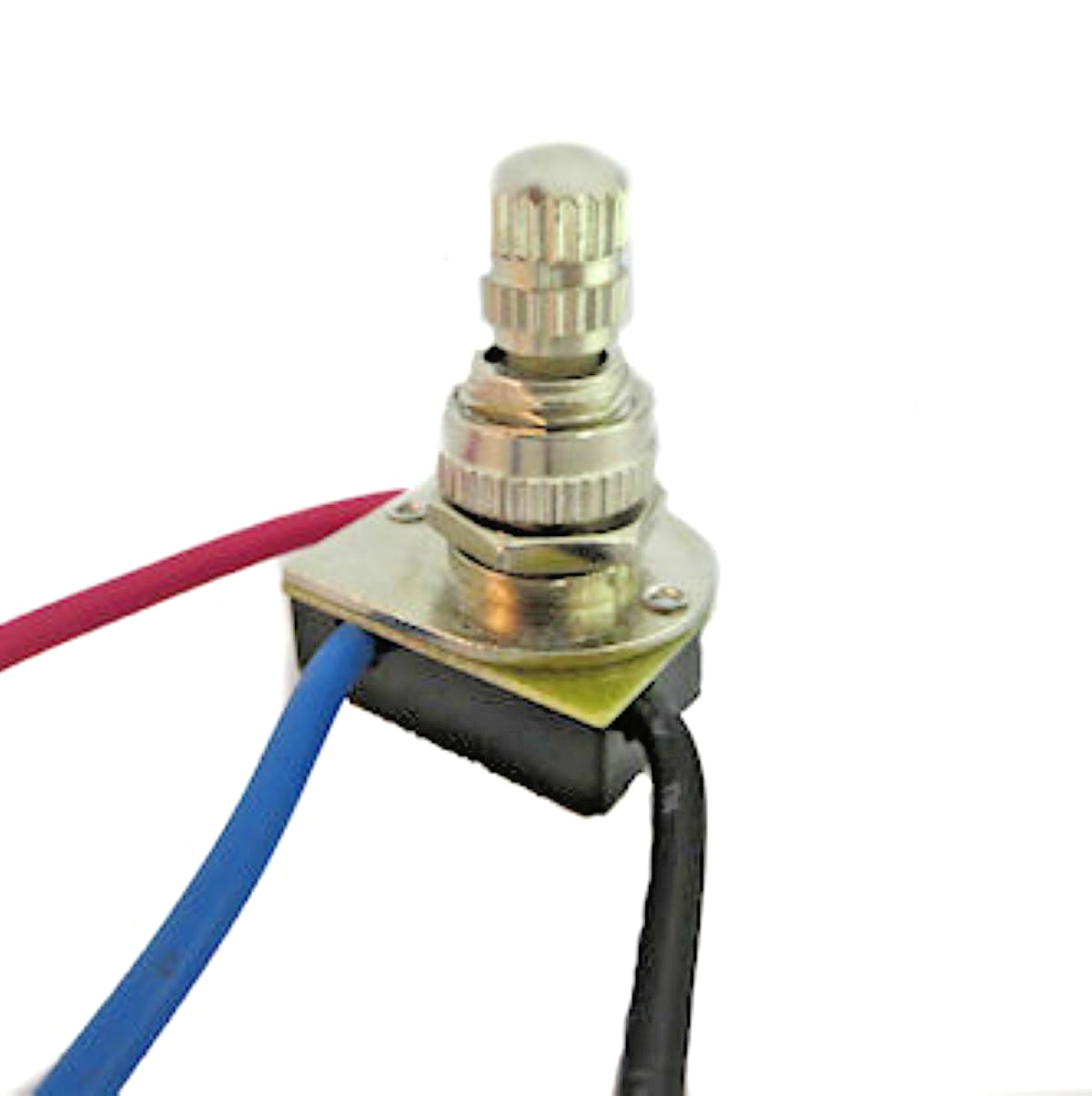3 way 2 circuit NICKEL rotary switch lamp part 3/8" nipple TR-301NP gallery
