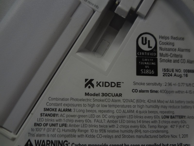 Kidde 30CUAR, 5" Hardwired Combination Smoke & Carbon Monoxide Detector gallery