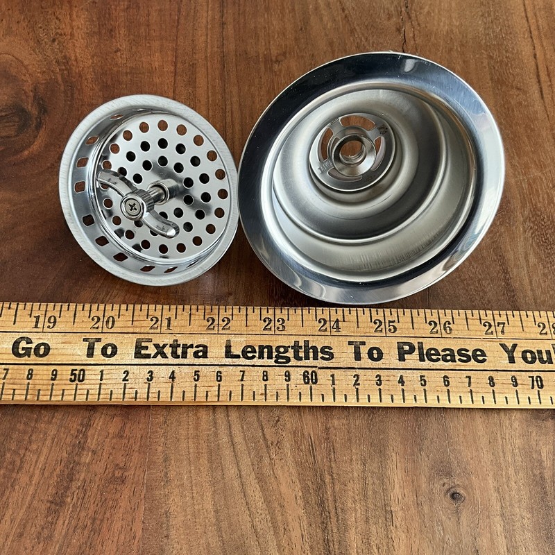 Smith-Cooper Kitchen Sink Drain Strainer Basket Stopper Spin Seal Stainless gallery
