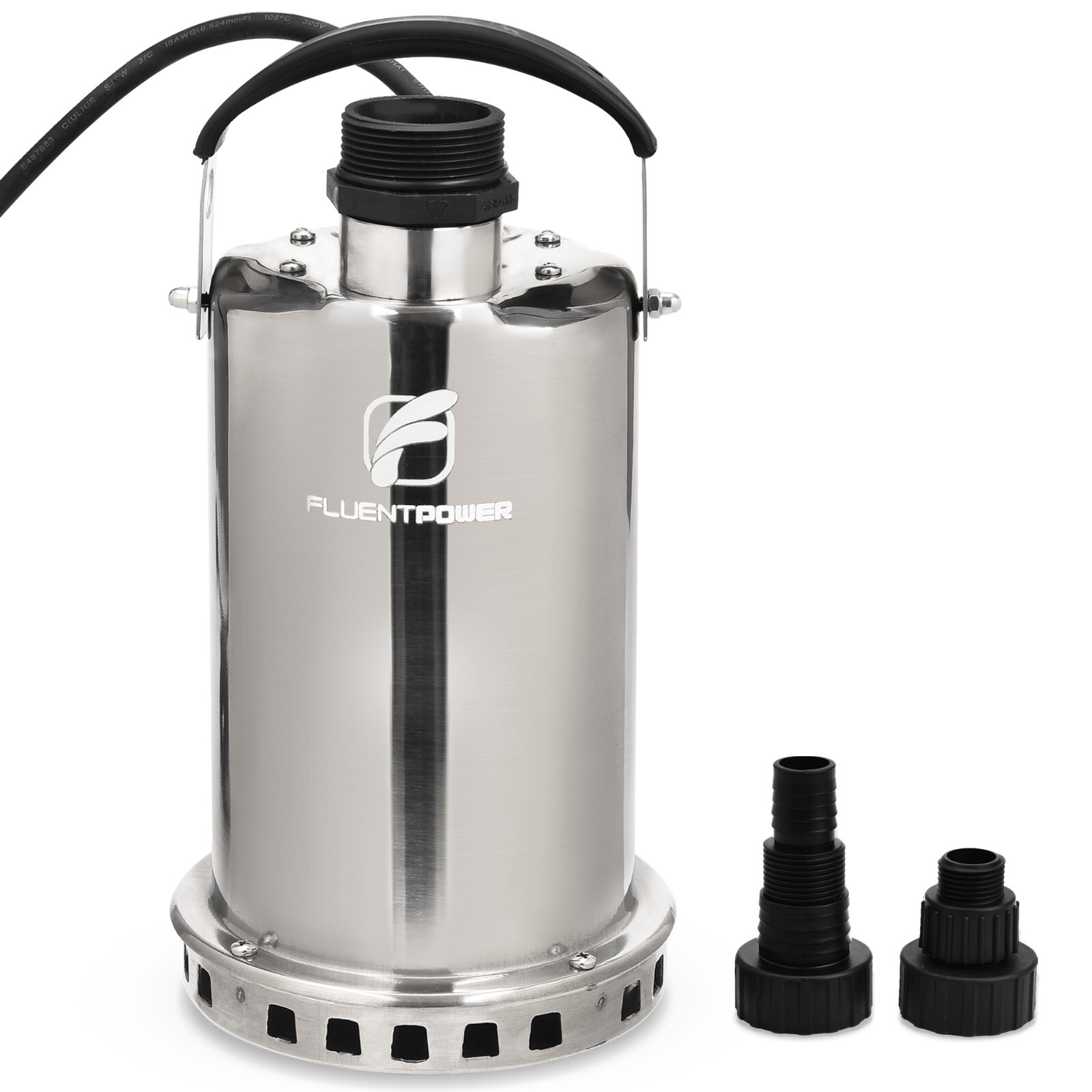 FLUENTPOWER 3/4HP Utility Pump 3300GPH Stainless Steel Submersible Sump Pump gallery