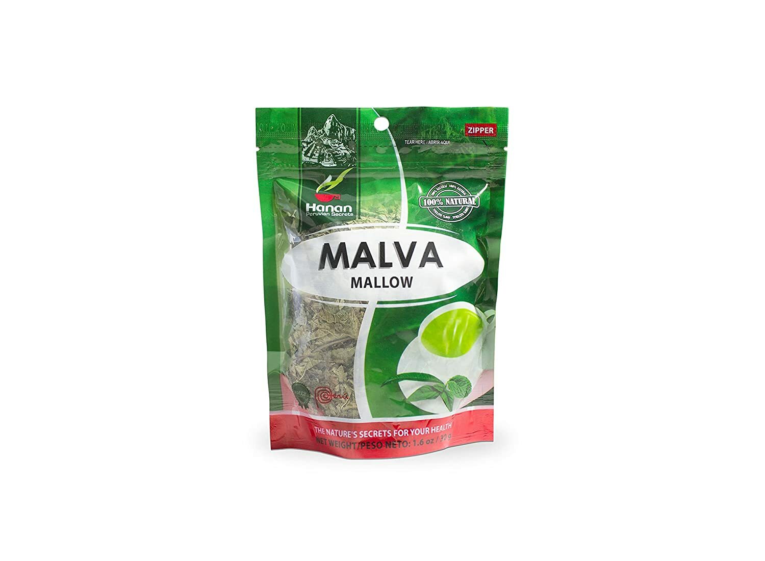 Hanan Peruvian Secrets Malva| 100% Natural Mallow | 1.06oz / 30g | Aids in Preve gallery