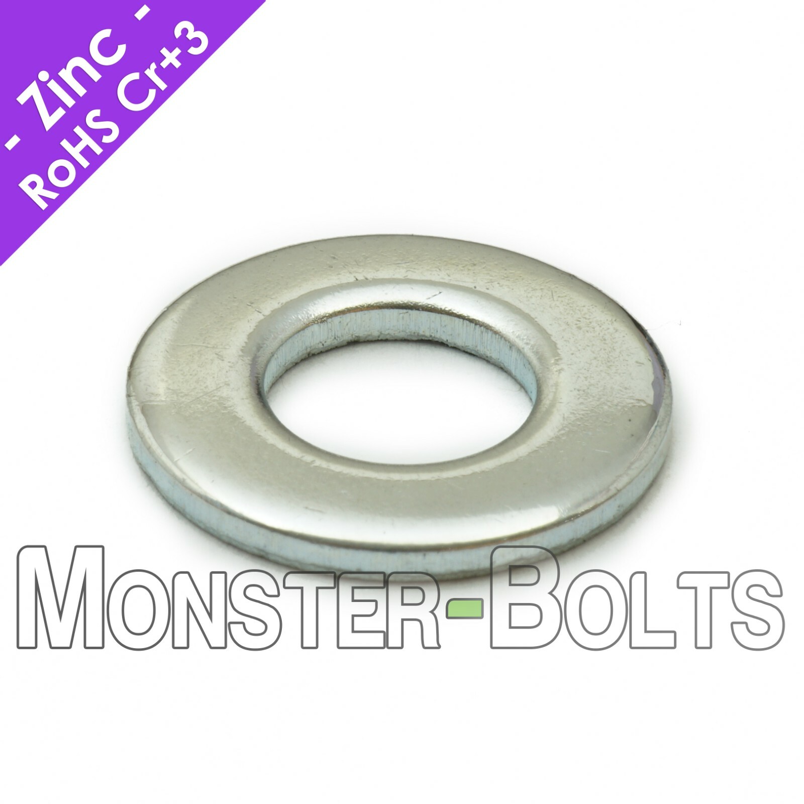 US / Inch - SAE Flat Washers, Cr+3 Zinc Plated Steel, #4 #6 #8 #10 1/4 5/16 3/8" gallery