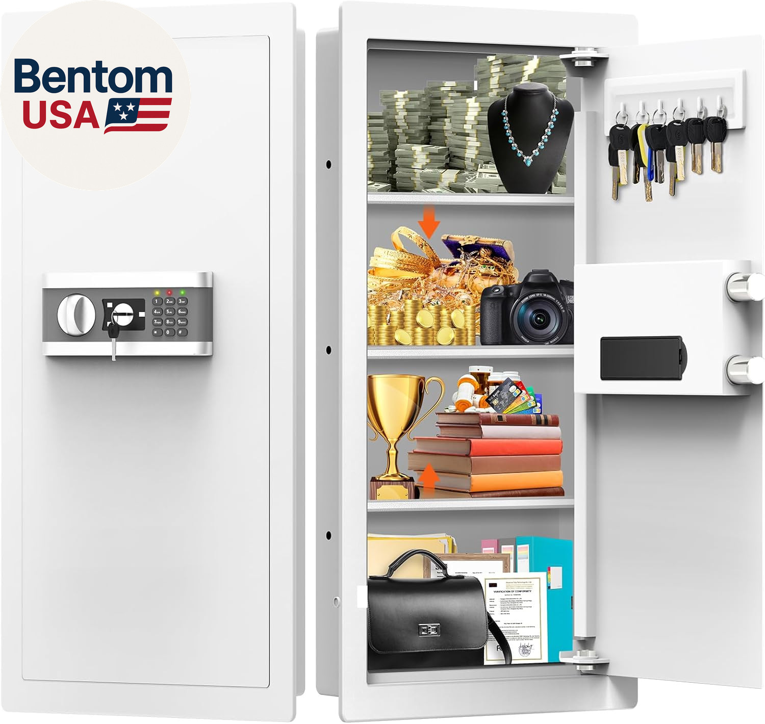 31.5" Tall Fireproof Wall Safes between the Studs 16" Centers, Hidden Wall Safe gallery