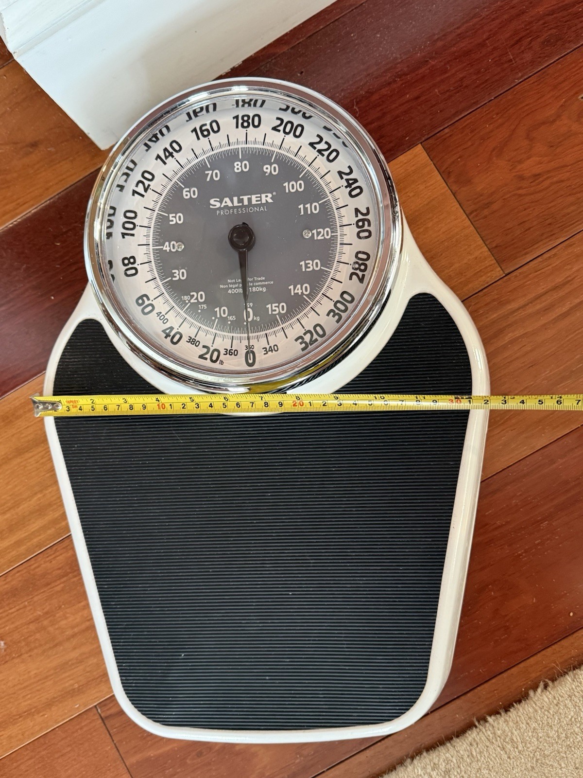 Salter Professional Analog Bathroom Scale 400lb / 180kg Capacity White & Black gallery