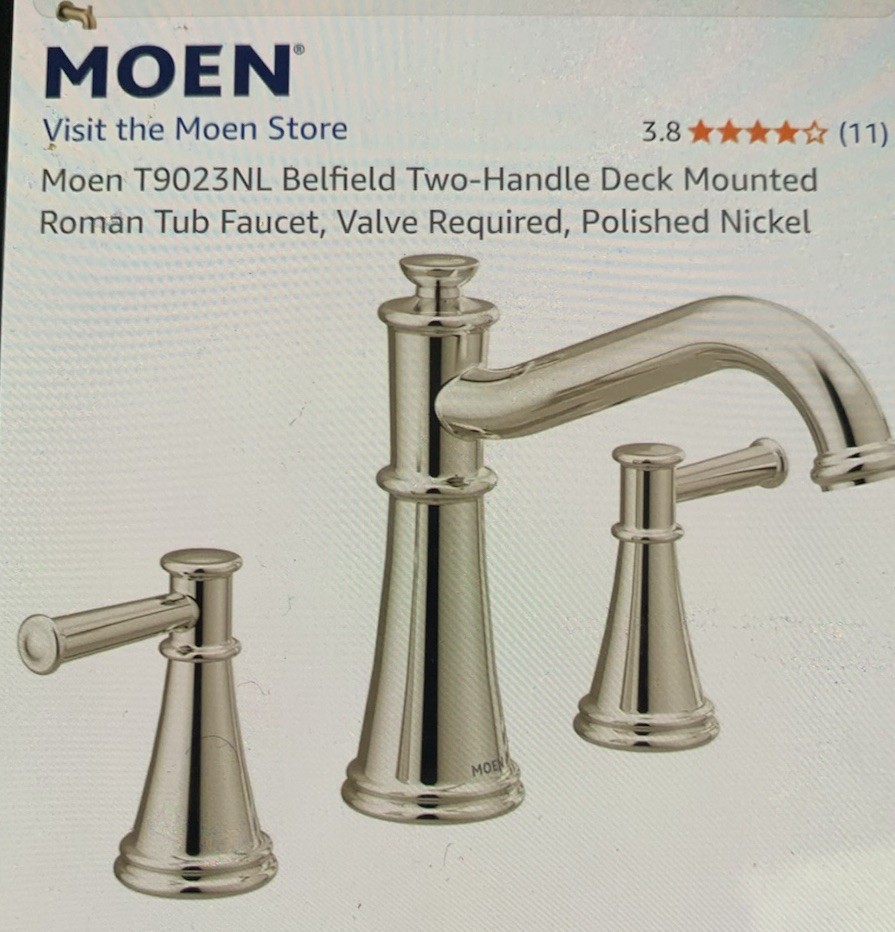 Moen T9023NL Polished Nickel Two-Handle Roman Tub Faucet gallery