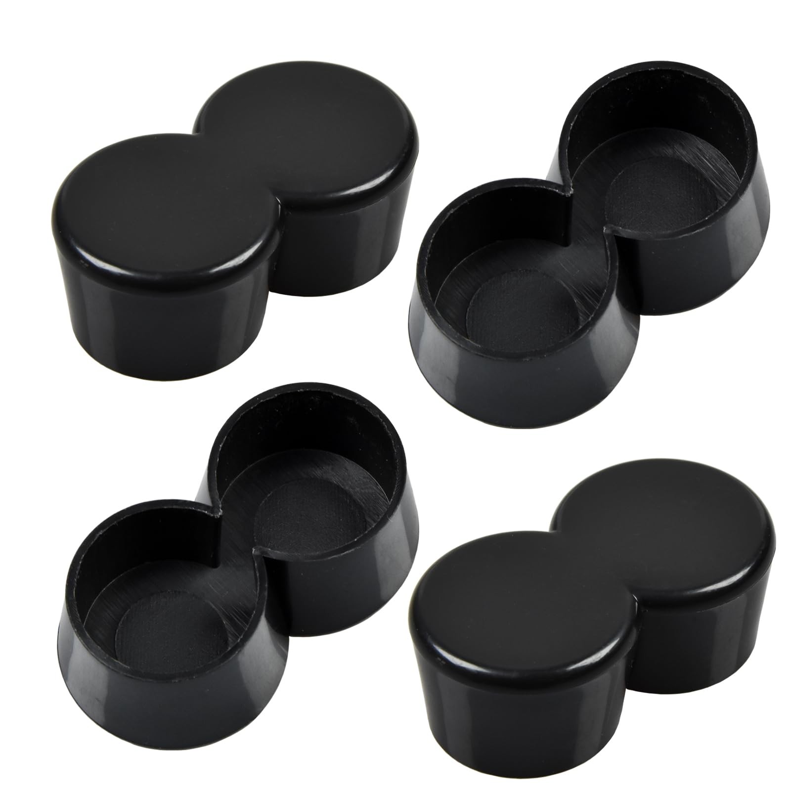 4Pcs Double 1" Chair Table Leg Caps 50s 60s Diner Kitchen Table Tip Cap Pipe ... gallery