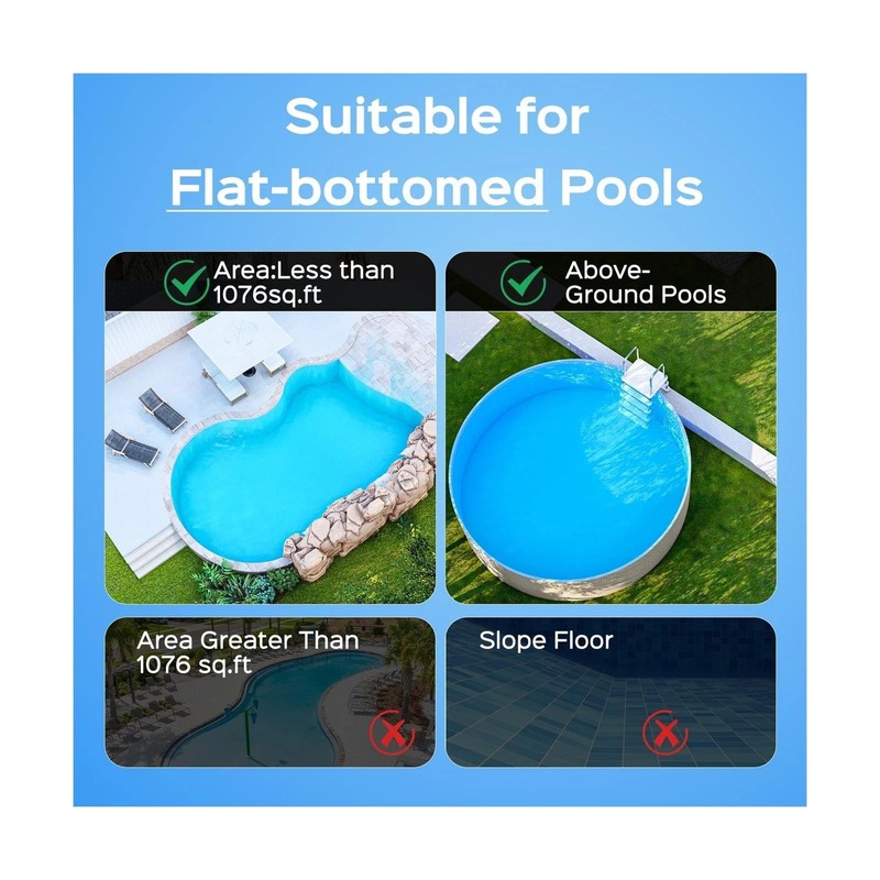 A1 Cordless Robotic Pool Cleaner, Automatic Pool Vacuum for Above Ground with... gallery