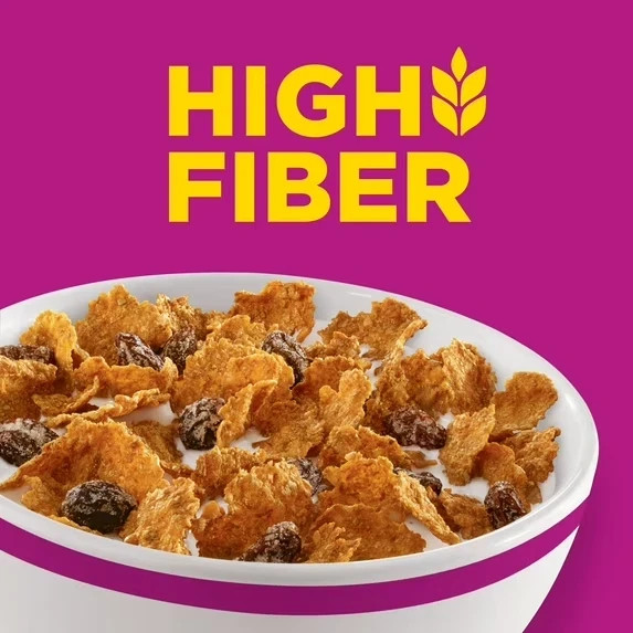 Kellogg’s Raisin Bran Breakfast Cereal, High Fiber, 28g Whole Grain, Mega Size, gallery