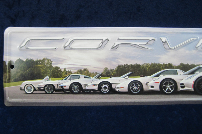 CORVETTE EVOLUTION ~ 24" Embossed Metal Sign ~ Garage Man Cave Bar ~ MADE in USA gallery
