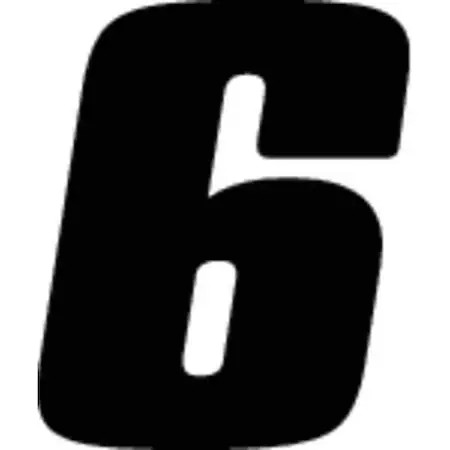 Hardline Products Db73b-6 Number Label, Vinyl, 7 In H, 5 In W, Pk3 gallery