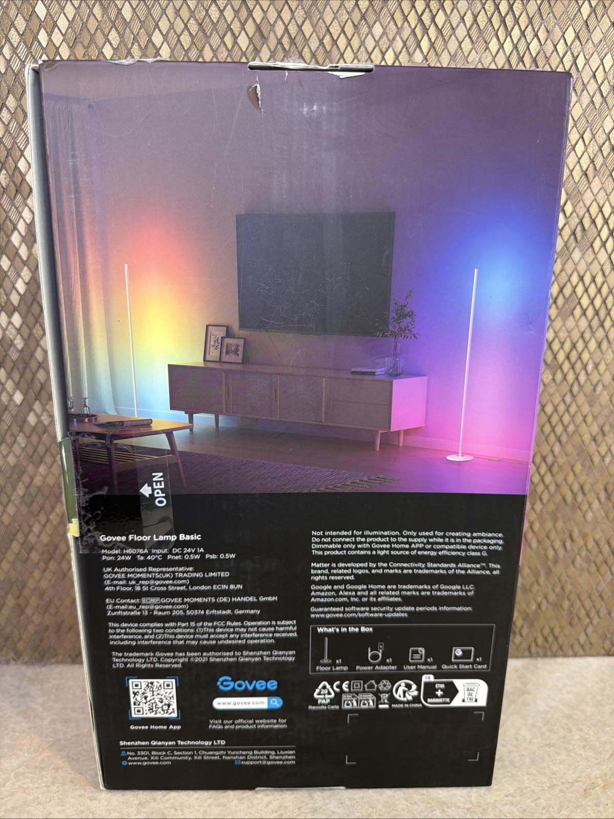 Govee RGBIC Floor Lamp Basic, LED Corner Lamp Works w/ Alexa, 1000 Lumen gallery