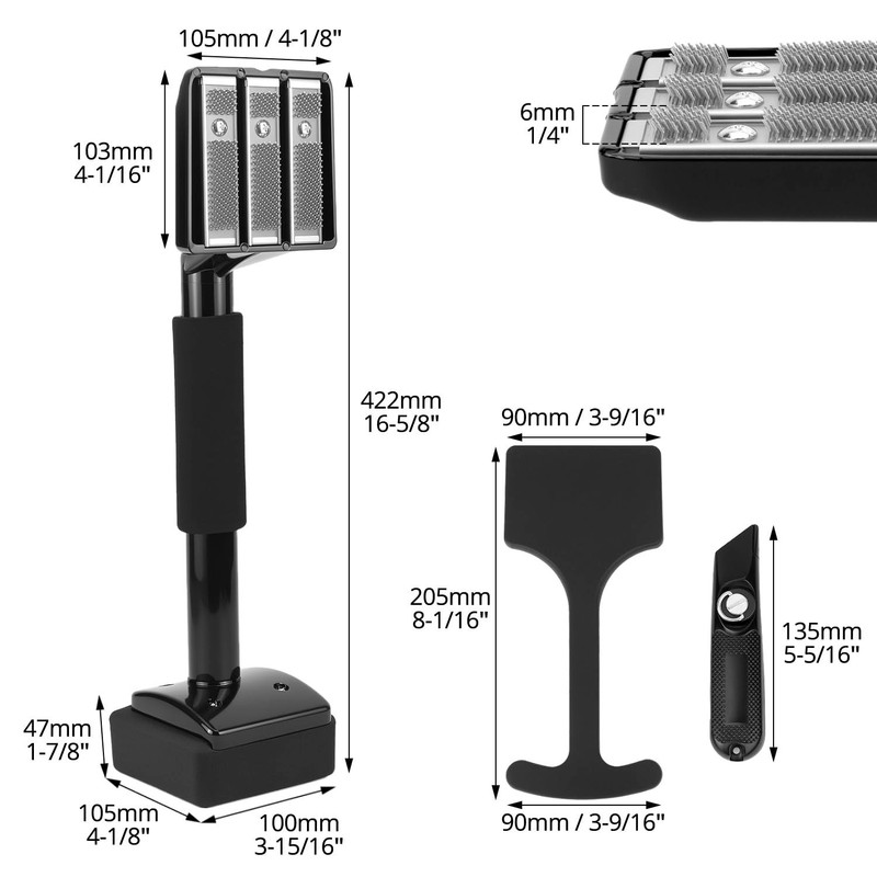 Carpet Knee Kicker Tool 16.5" - Light-Duty Grip for Low-Pile & Flat Carpets gallery