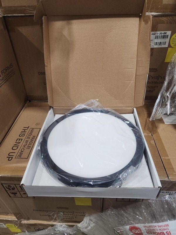 Modern Forms Argo 1Lt 11" LED Round Flush 3-CCT/3000K, Black - FM-4211-30-BK gallery