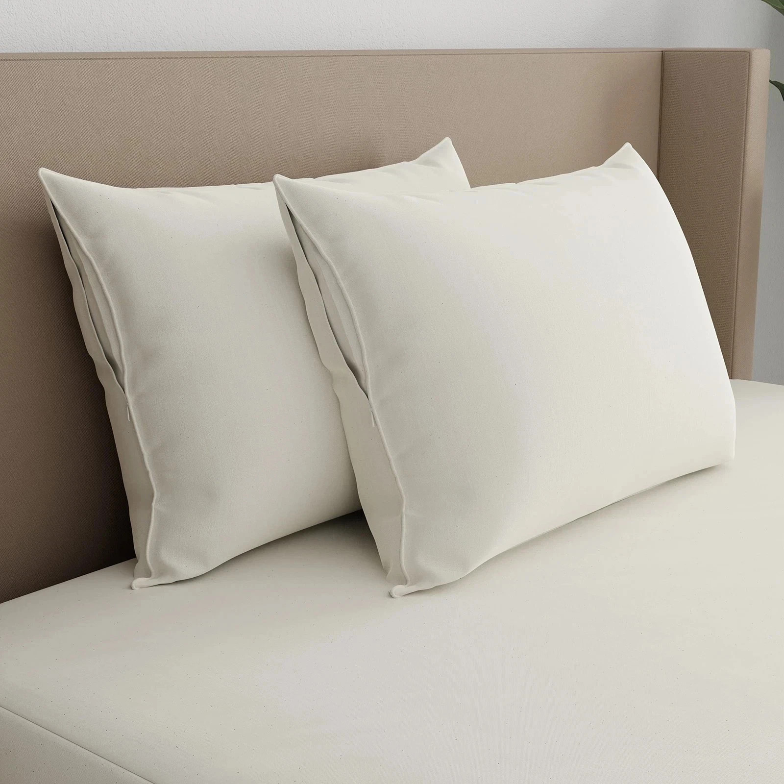 AllerEase Organic Zippered Allergy Pillow Protector, 2-pack gallery