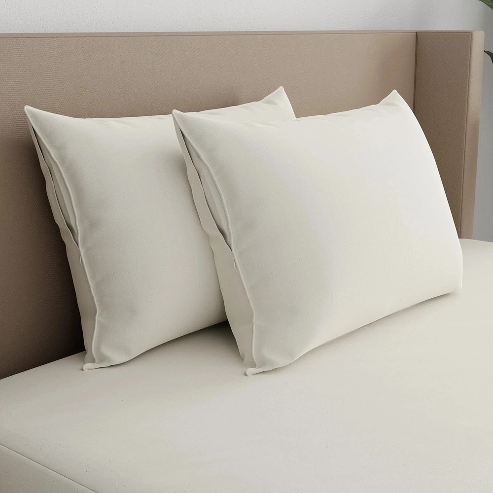AllerEase Organic Zippered Allergy Pillow Protector, 2-pack