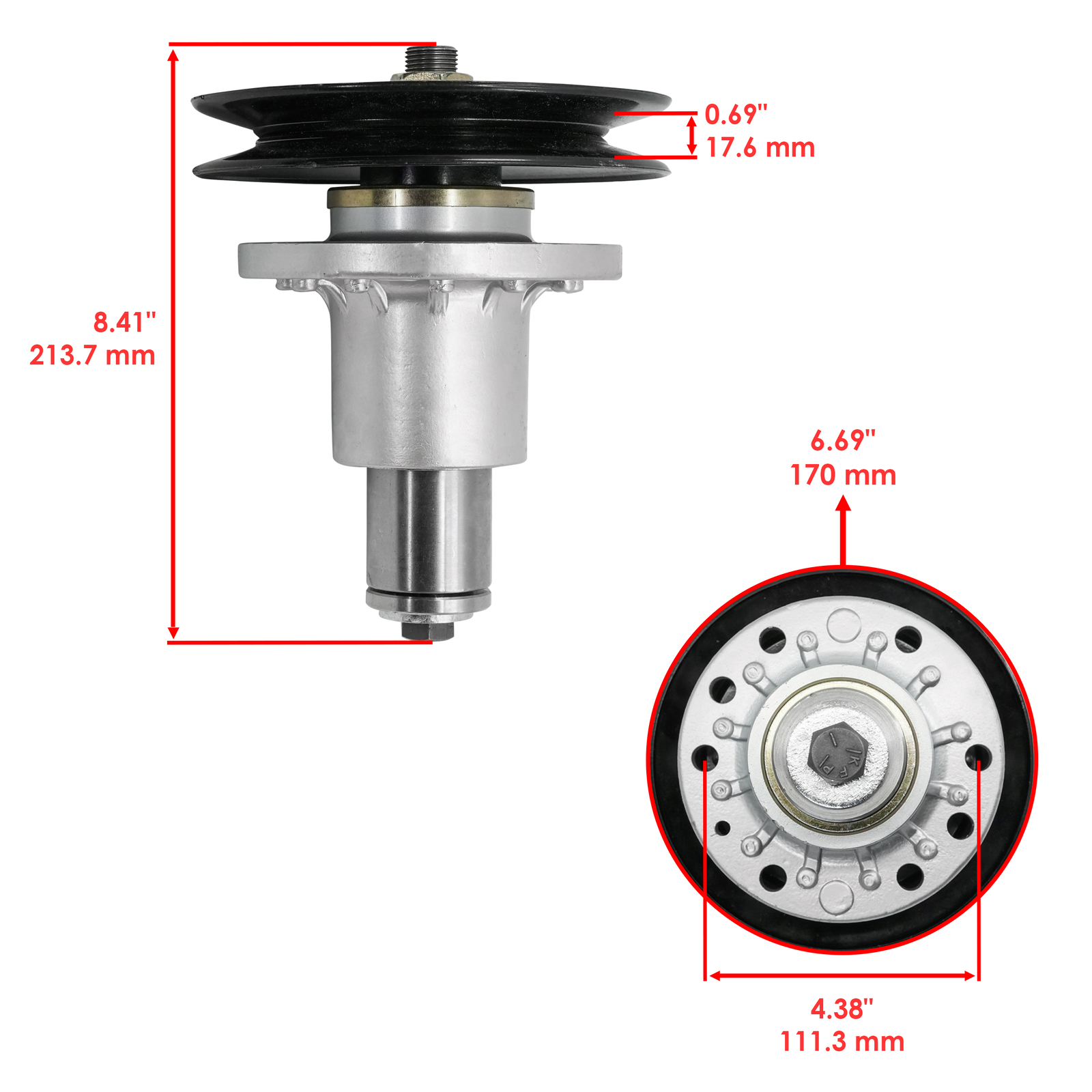 Celox 103-9076 Deck Outer Spindle For Exmark FMD604 FR604 60" gallery