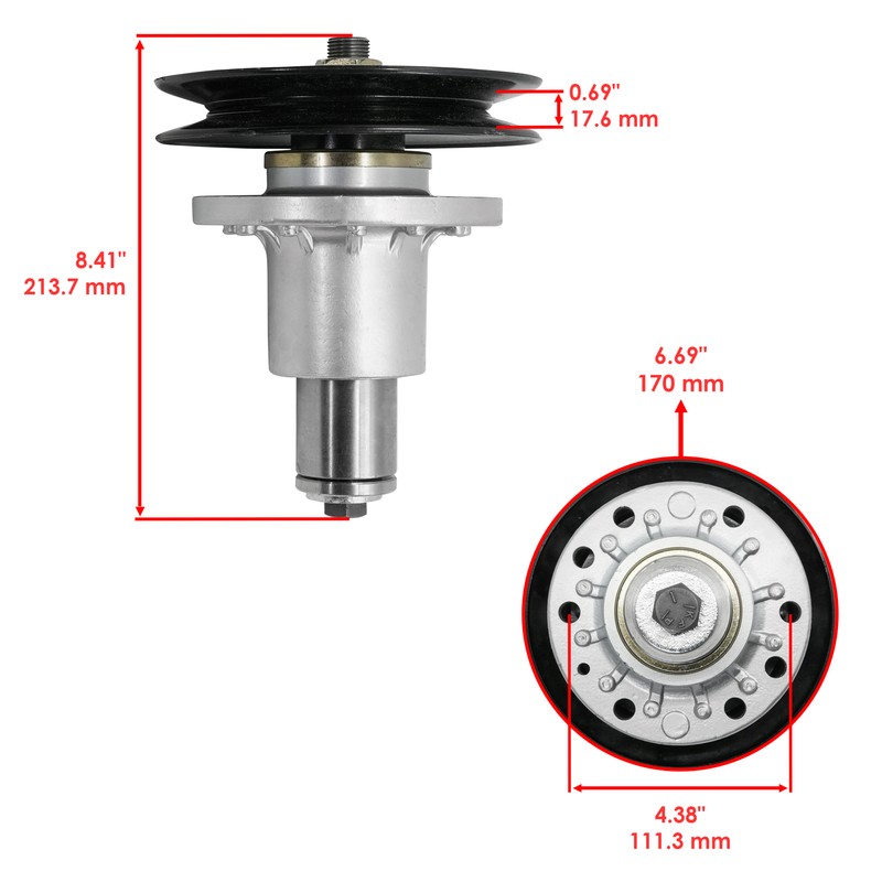 Celox 103-9076 Deck Outer Spindle For Exmark FMD604 FR604 60" gallery