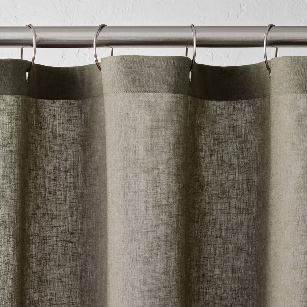72"x72" Linen Shower Curtain Gray - Casaluna gallery