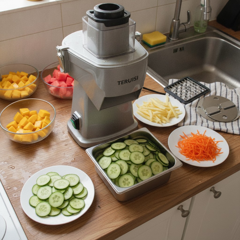 Stainless Steel Vegetable Chopper - 4-in-1 Slicer for Home and Commercial Use gallery
